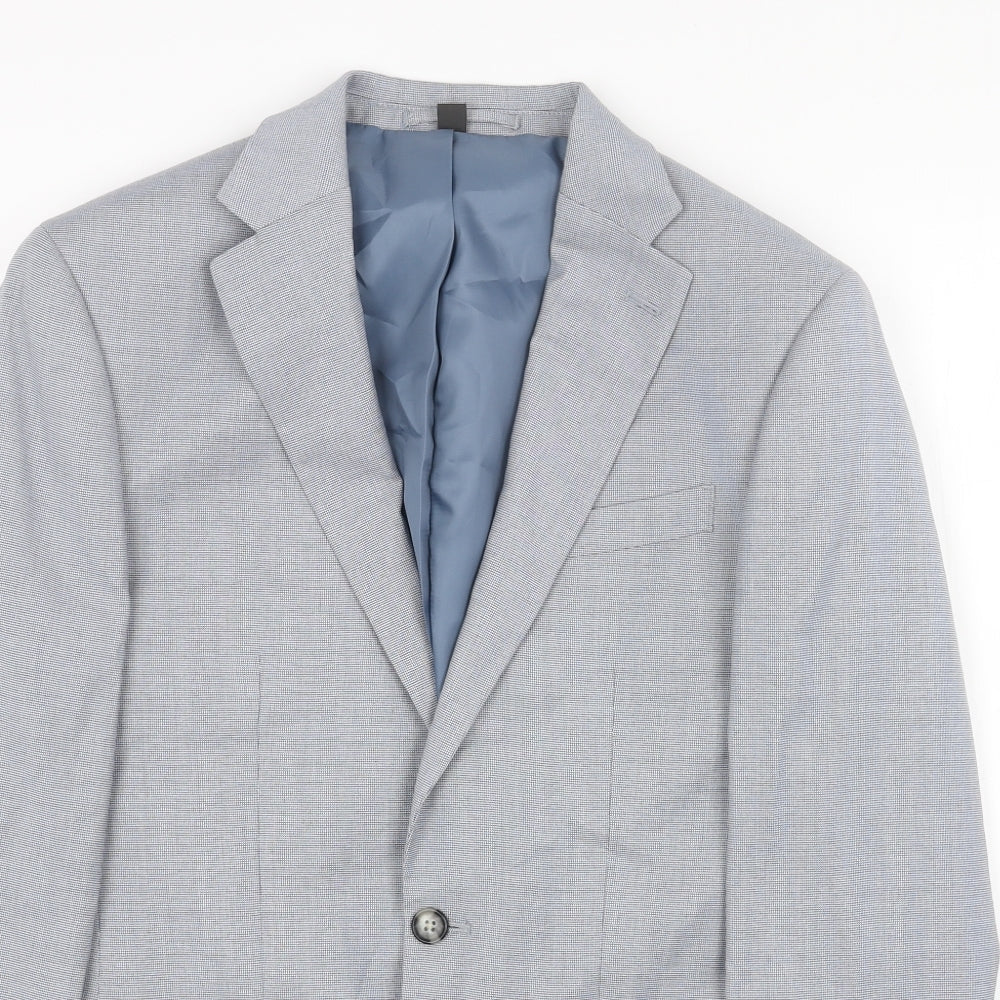 Marks and Spencer Mens Blue Polyester Jacket Blazer Size 36 Regular