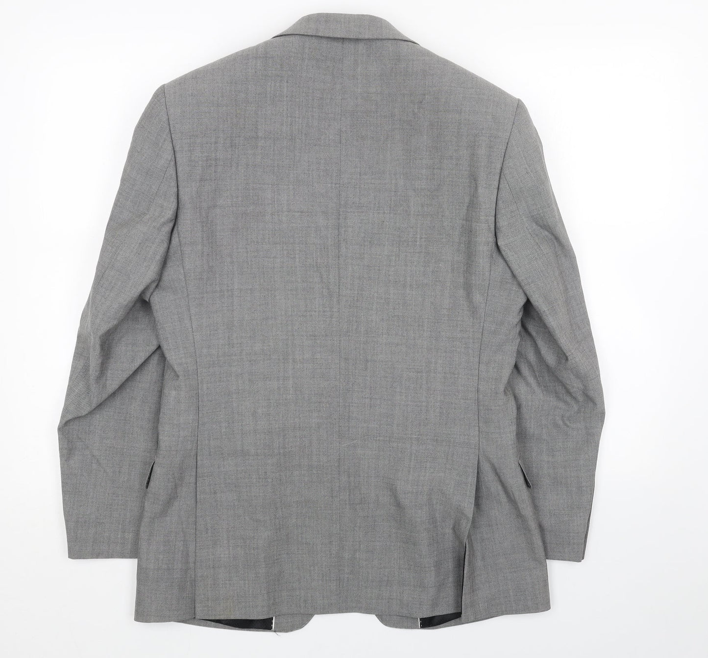 Marks and Spencer Mens Grey Polyester Jacket Blazer Size 36 Regular