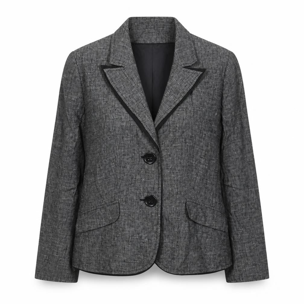 BANDOLERA Womens Grey Jacket Blazer Size 16 Button