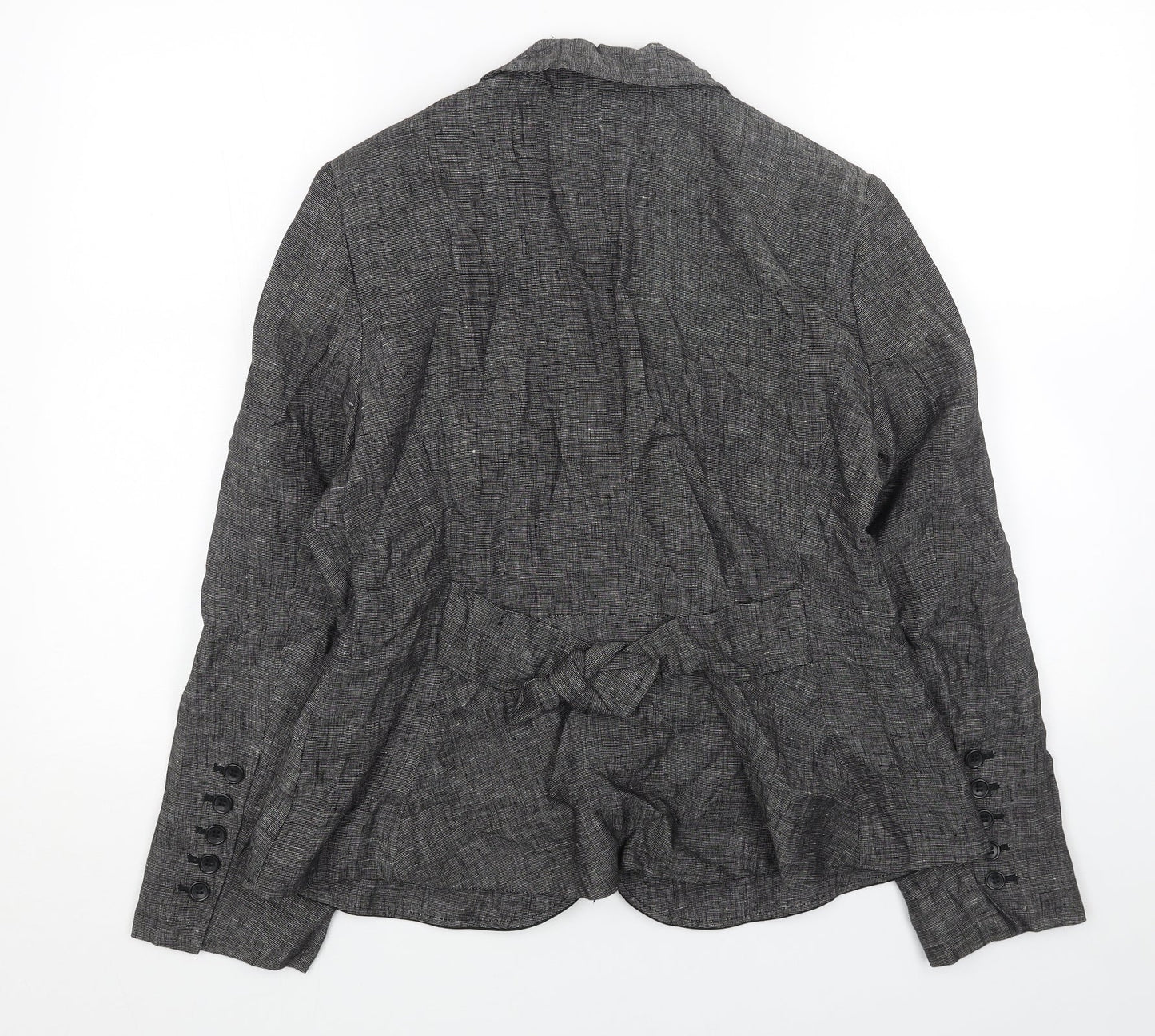 BANDOLERA Womens Grey Jacket Blazer Size 16 Button