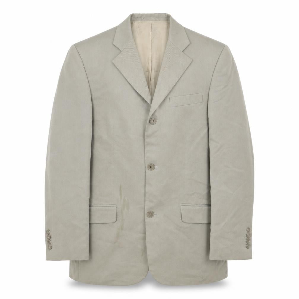 River Island Mens Beige Patent Leather Jacket Blazer Size 38 Regular