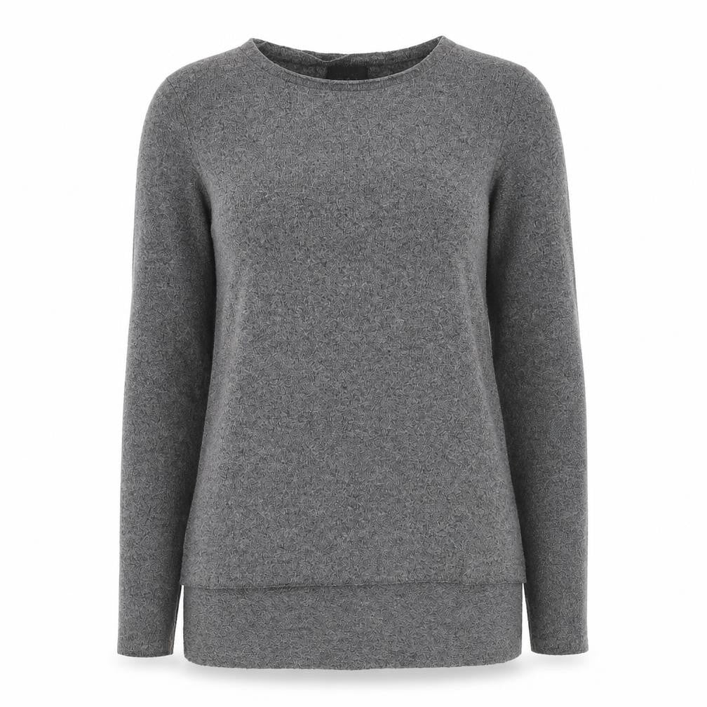 Topshop Womens Grey Boat Neck Polyamide Pullover Jumper Size 8