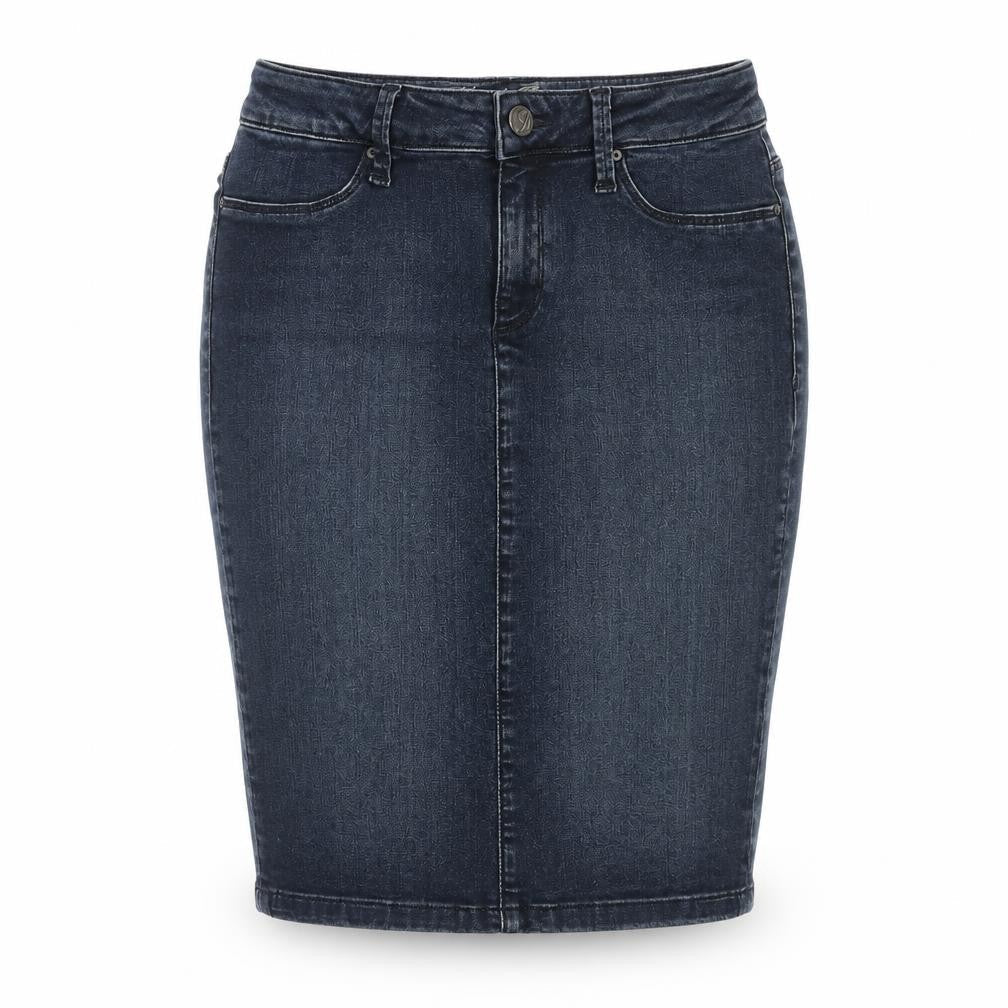 Mavi Womens Blue Cotton Straight & Pencil Skirt Size 28 in Zip