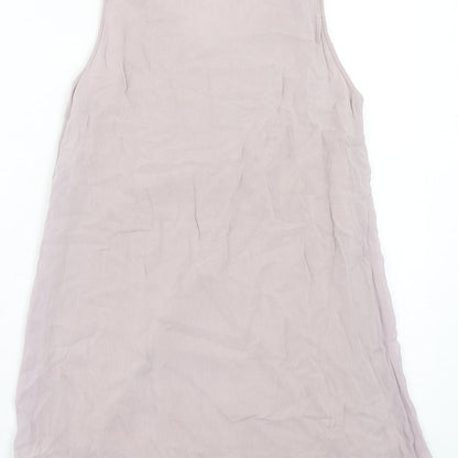 Zara Womens Purple Viscose Basic Tank Size XS Round Neck