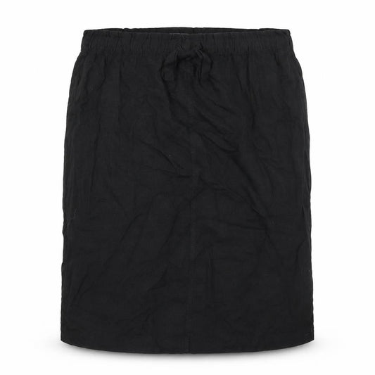 Marks & Spencer Womens Black Linen Straight & Pencil Skirt Size 24 Drawstring