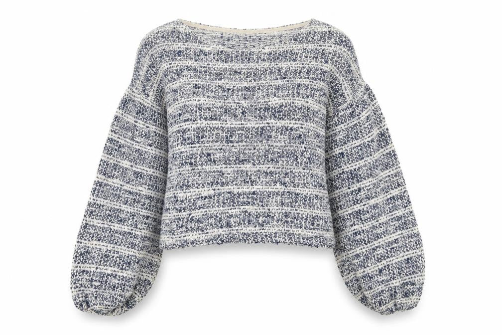New Look Womens Blue Round Neck Cotton Pullover Jumper Size S