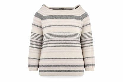 Next Womens Multicoloured Boat Neck Striped Chlorofibre Pullover Jumper Size 8