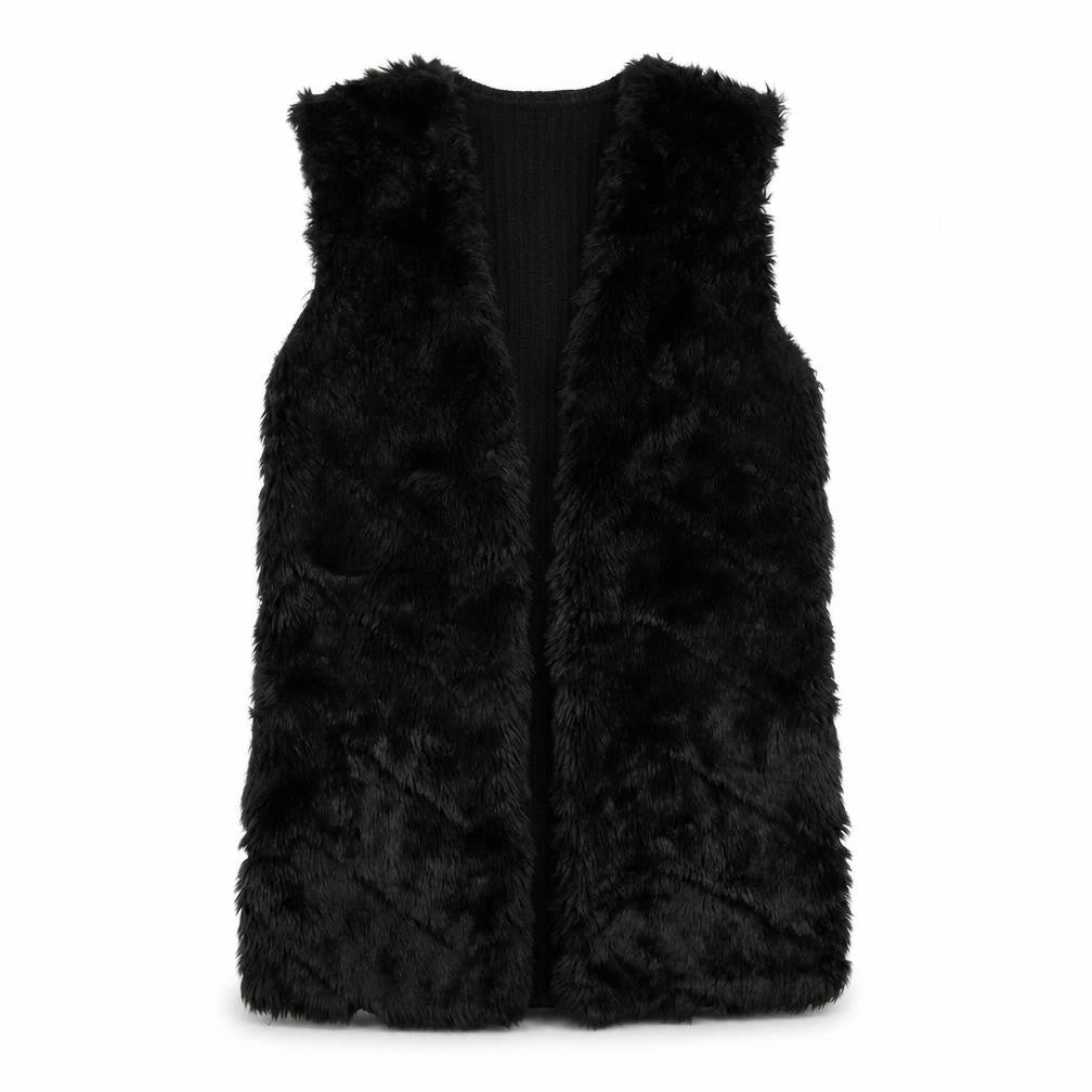 Stradivarius Womens Black Gilet Coat Size S