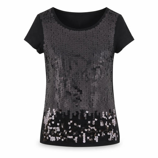 Next Womens Black Viscose Basic T-Shirt Size 10 Scoop Neck