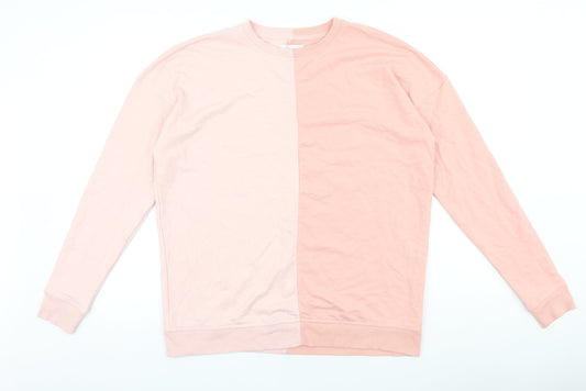 In the Style Womens Pink Striped 100% Cotton Pullover Sweatshirt Size 8 Pullover