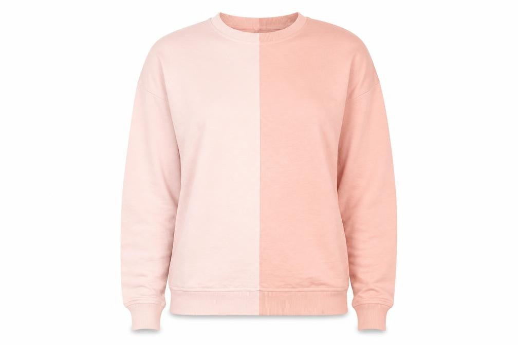 In the Style Womens Pink Striped 100% Cotton Pullover Sweatshirt Size 8 Pullover