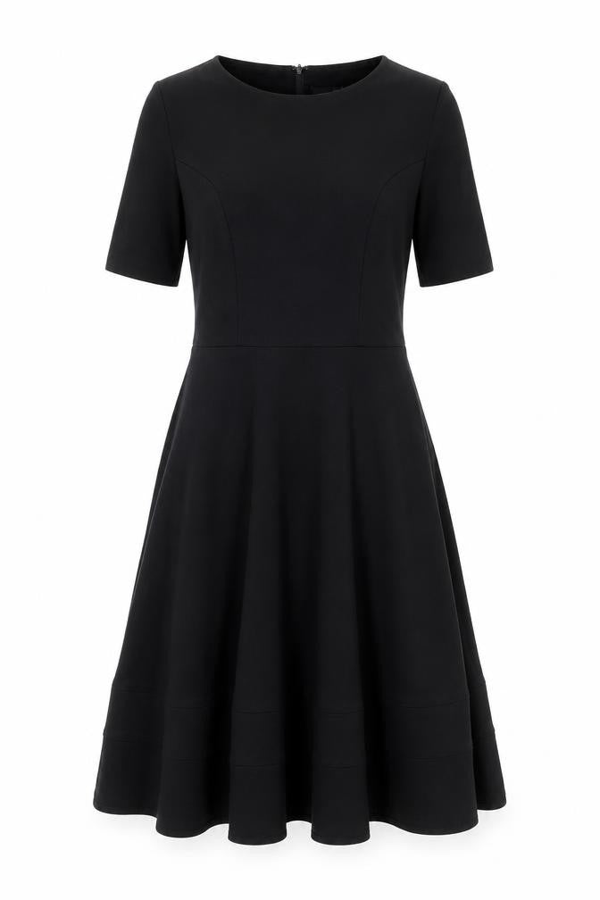 ASOS Womens Blue Polyester Fit & Flare Size 10 Boat Neck Zip