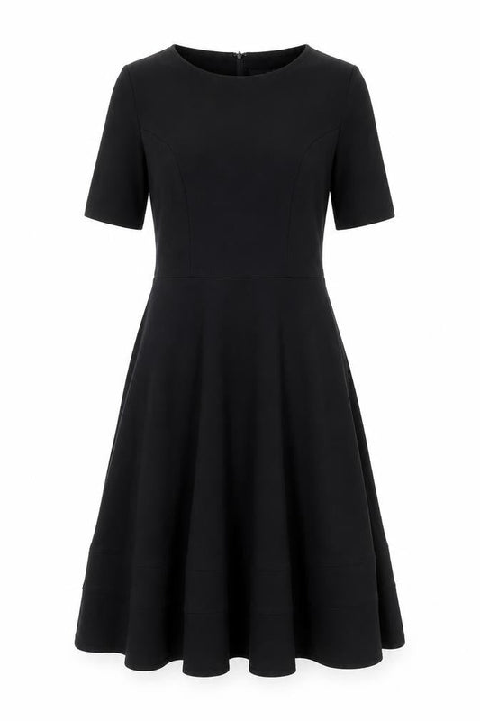 ASOS Womens Blue Polyester Fit & Flare Size 10 Boat Neck Zip