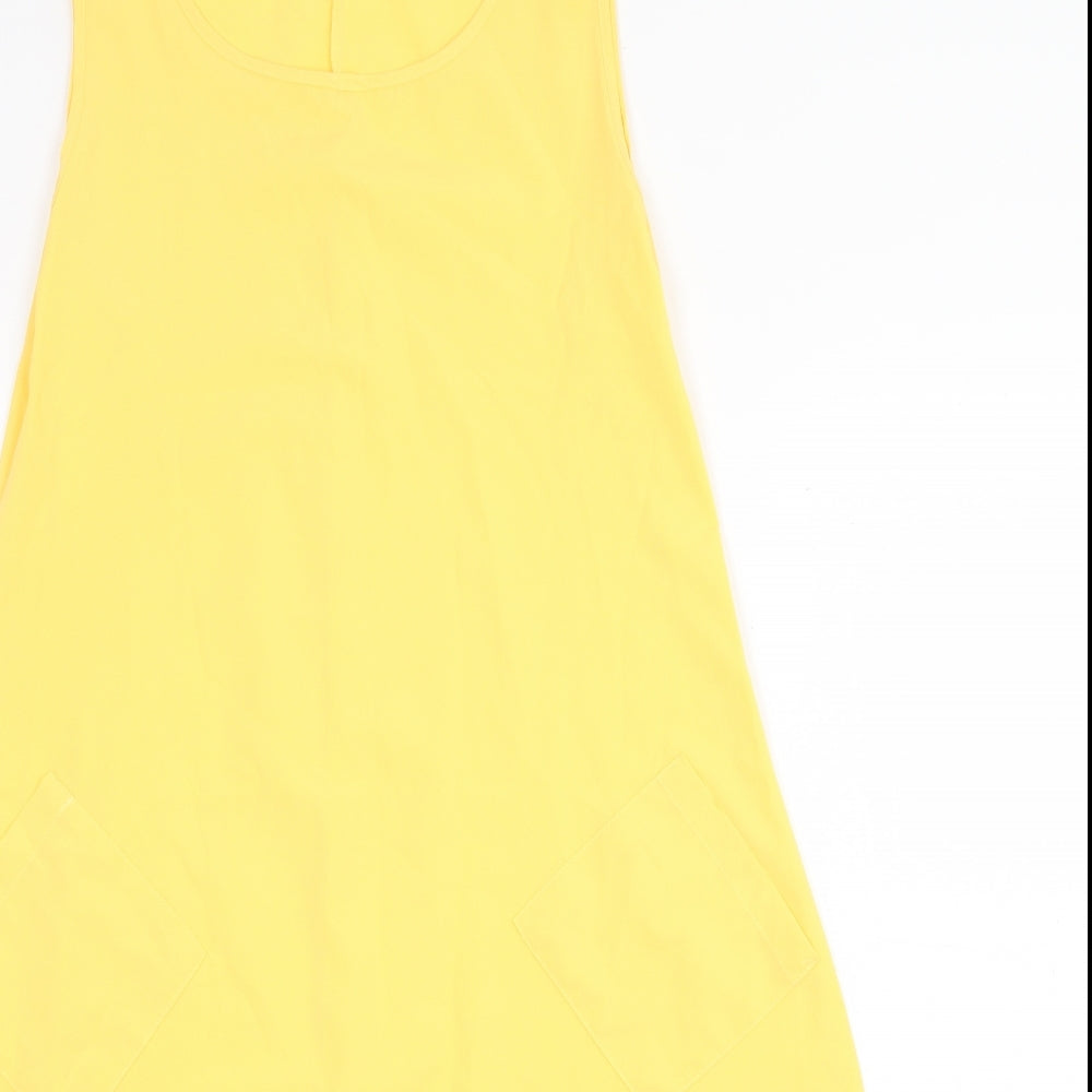 Preworn Womens Yellow Polyester A-Line Size S Scoop Neck Pullover