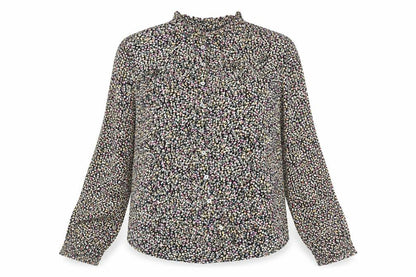 Saint Tropez Clothing Womens Multicoloured Geometric Viscose Basic Button-Up Size XS Round Neck