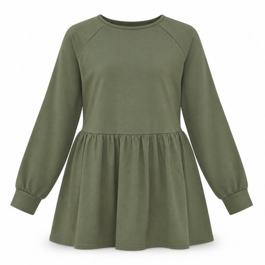 I SAW IT FIRST Womens Green Polyester Fit & Flare Size 12 Boat Neck Pullover