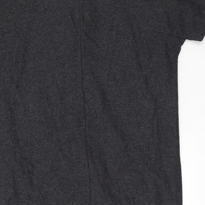 Next Womens Grey Wool Jumper Dress Size 10 Round Neck Zip