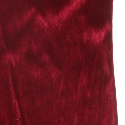 Boohoo Womens Red Polyester Sheath Size 8 One Shoulder Pullover