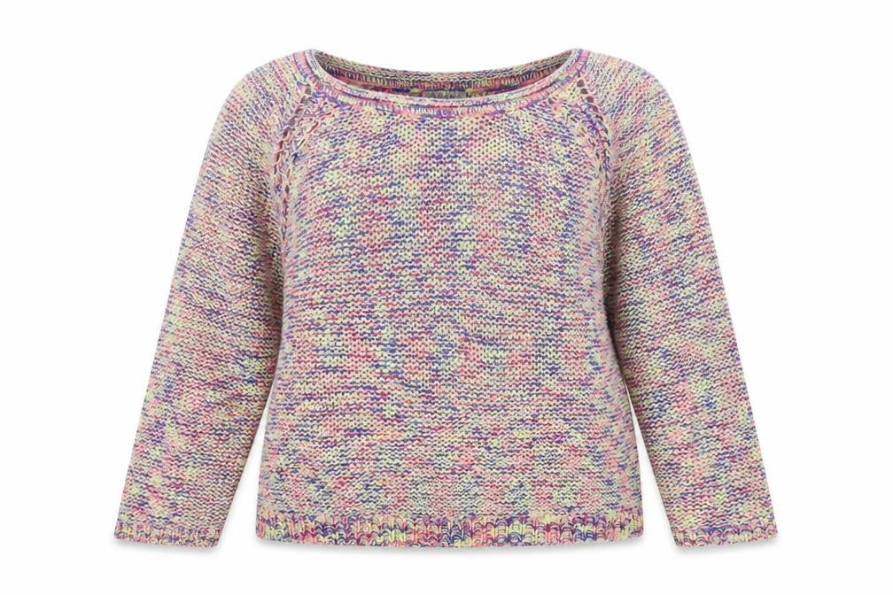 Indigo Womens Multicoloured Boat Neck Acrylic Pullover Jumper Size 18
