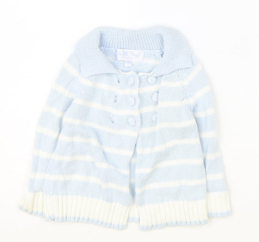 Powell Craft Boys Blue Striped Jacket Size 12-18 Months Button