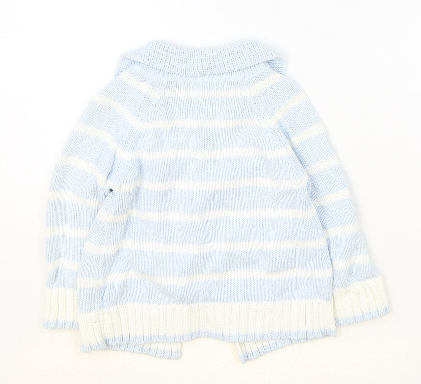 Powell Craft Boys Blue Striped Jacket Size 12-18 Months Button