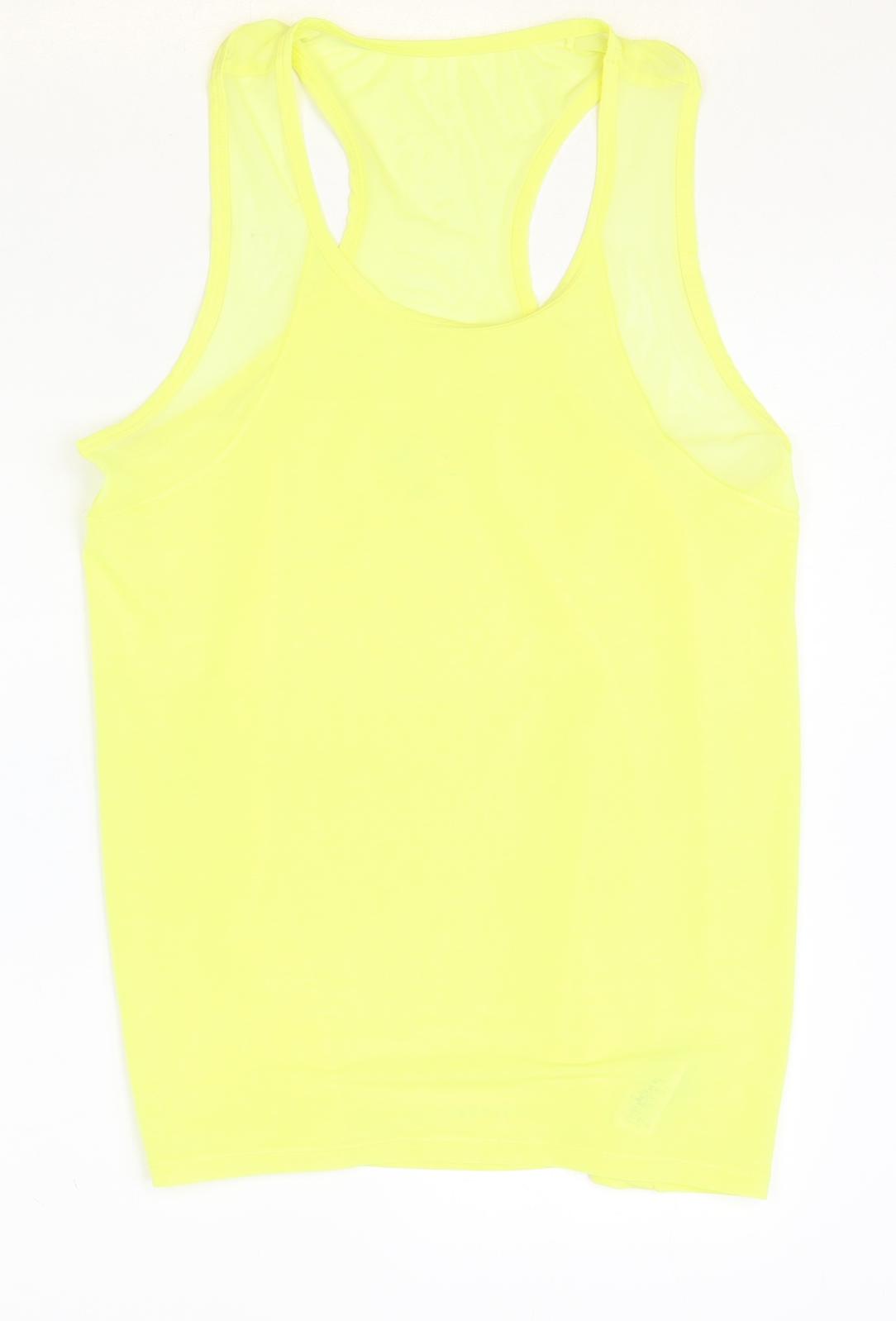 NEXT Womens Yellow Polyester Basic Tank Size 10 Round Neck