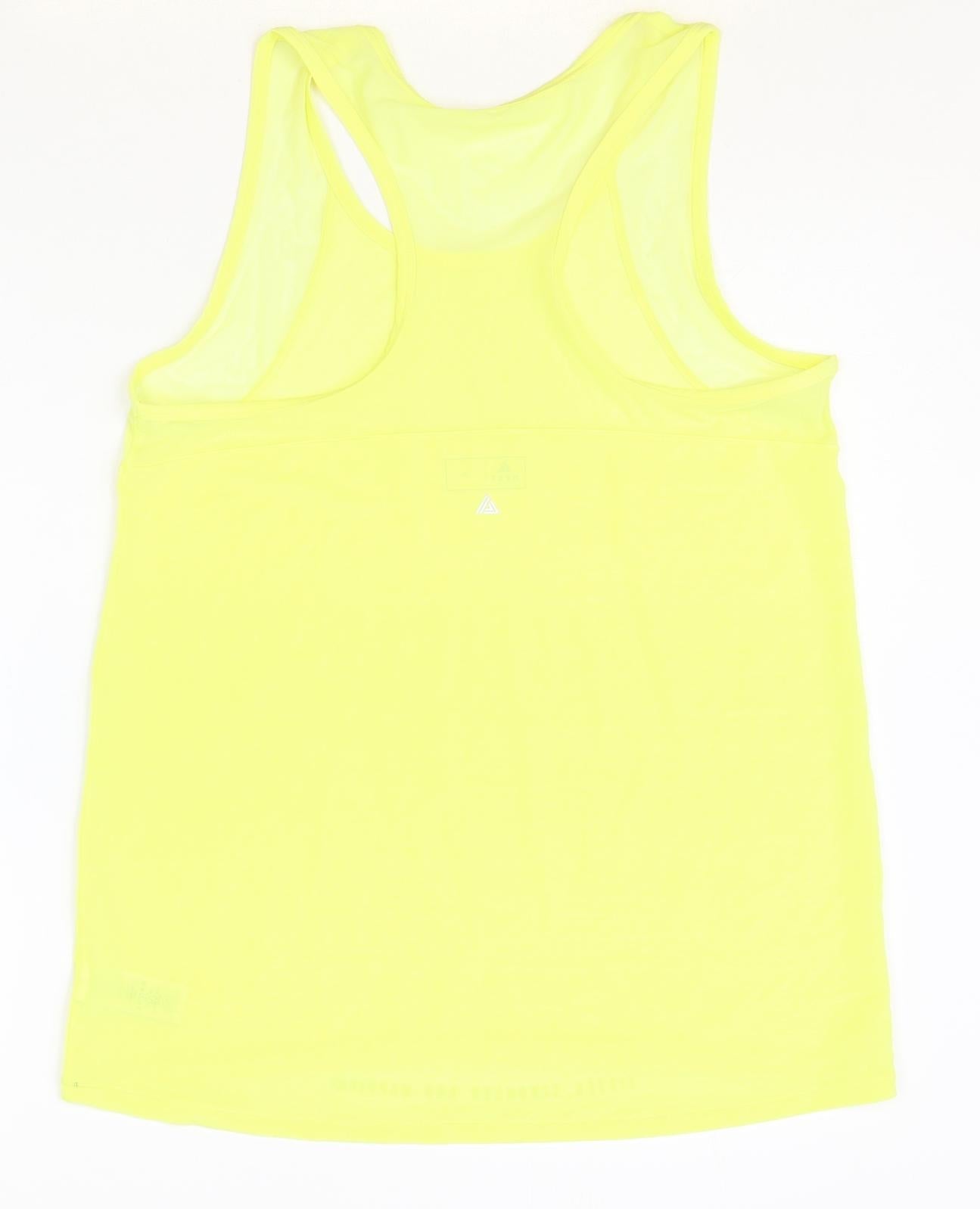 NEXT Womens Yellow Polyester Basic Tank Size 10 Round Neck