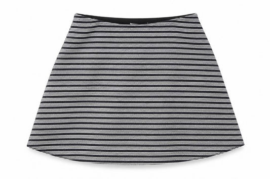 Zara Womens Black Striped Polyester Skater Skirt Size S