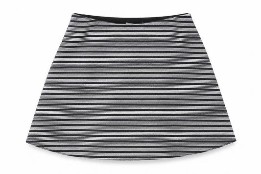 Zara Womens Black Striped Polyester Skater Skirt Size S