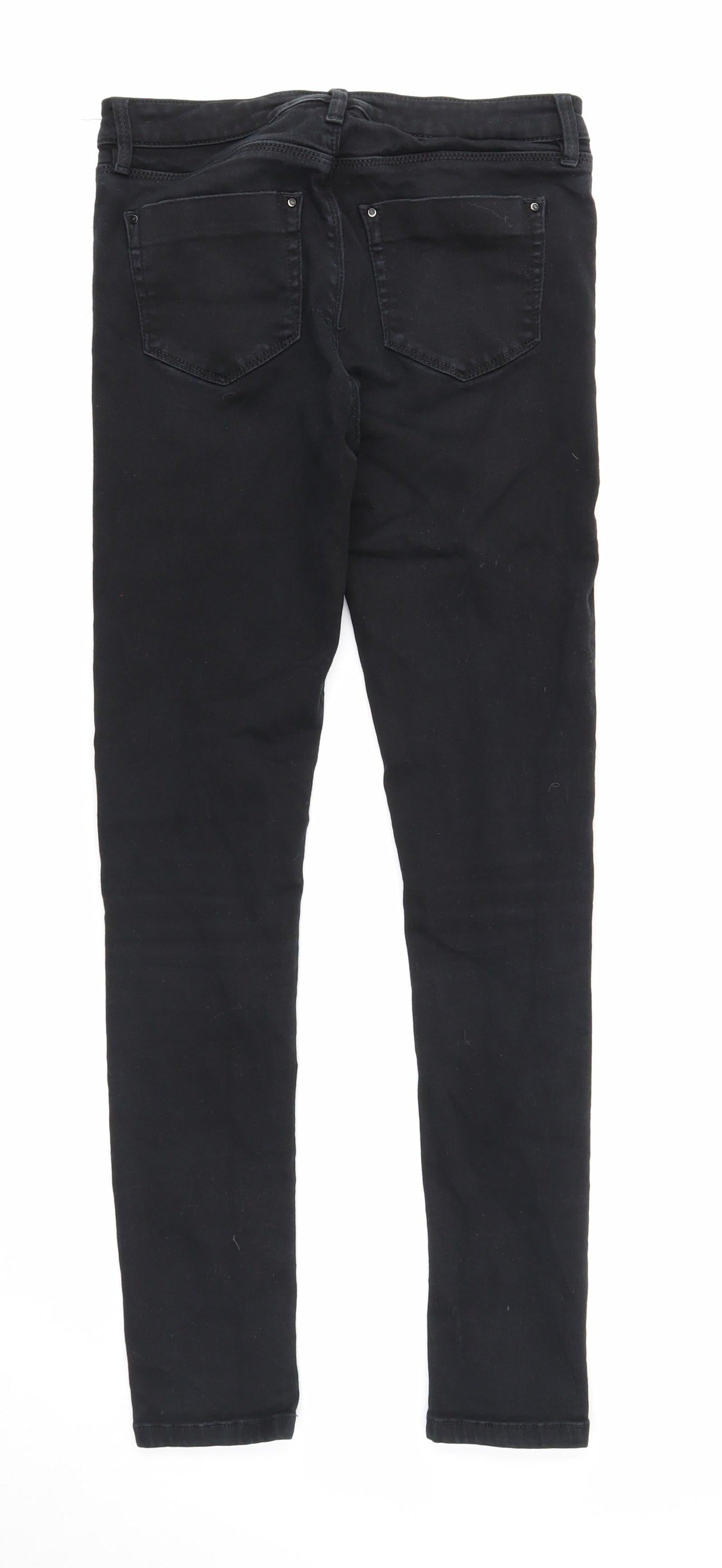 Waredenim Womens Black Cotton Skinny Jeans Size 10 Regular Zip