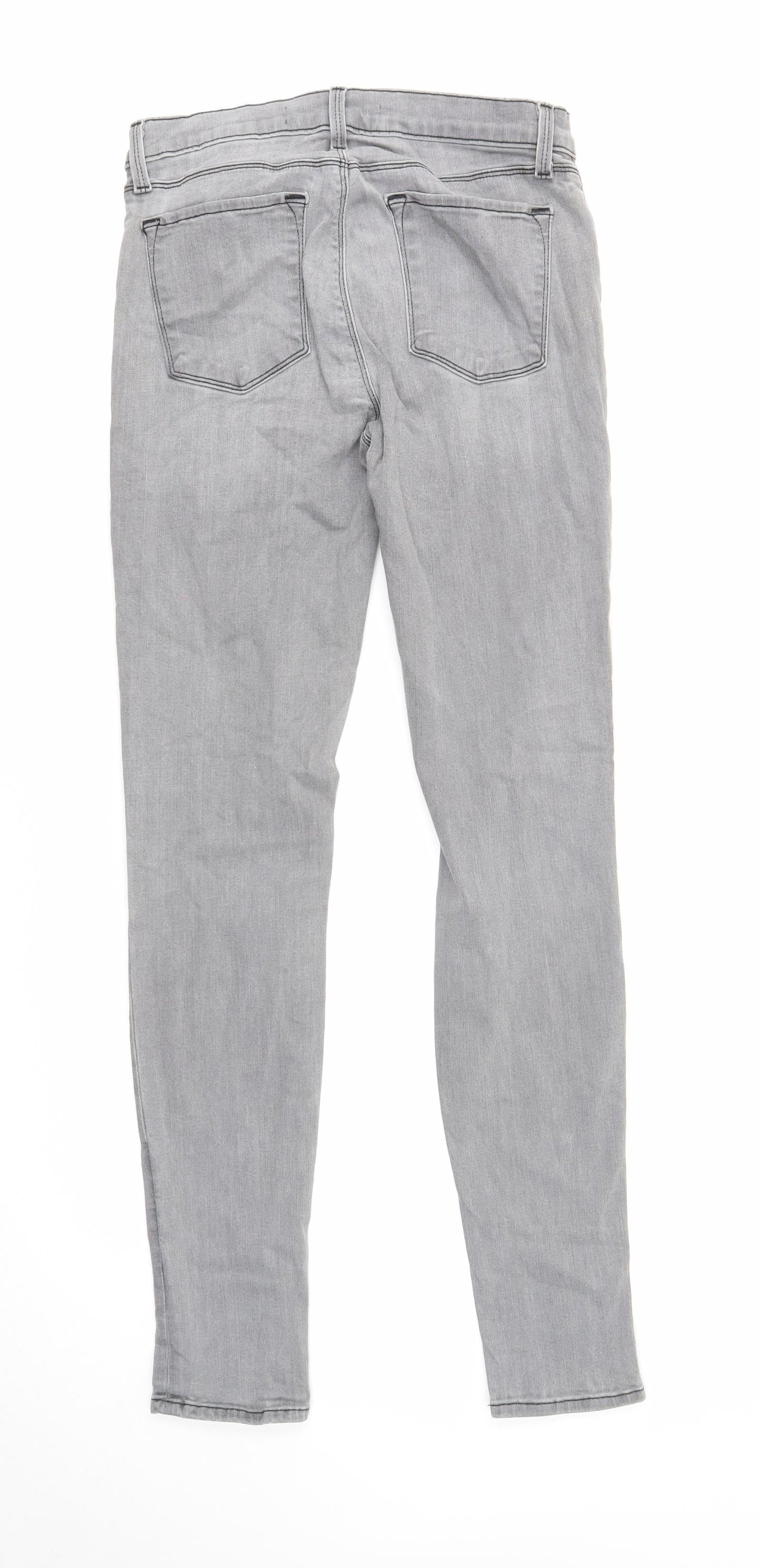 J Brand Womens Grey Cotton Skinny Jeans Size 28 in Regular Zip