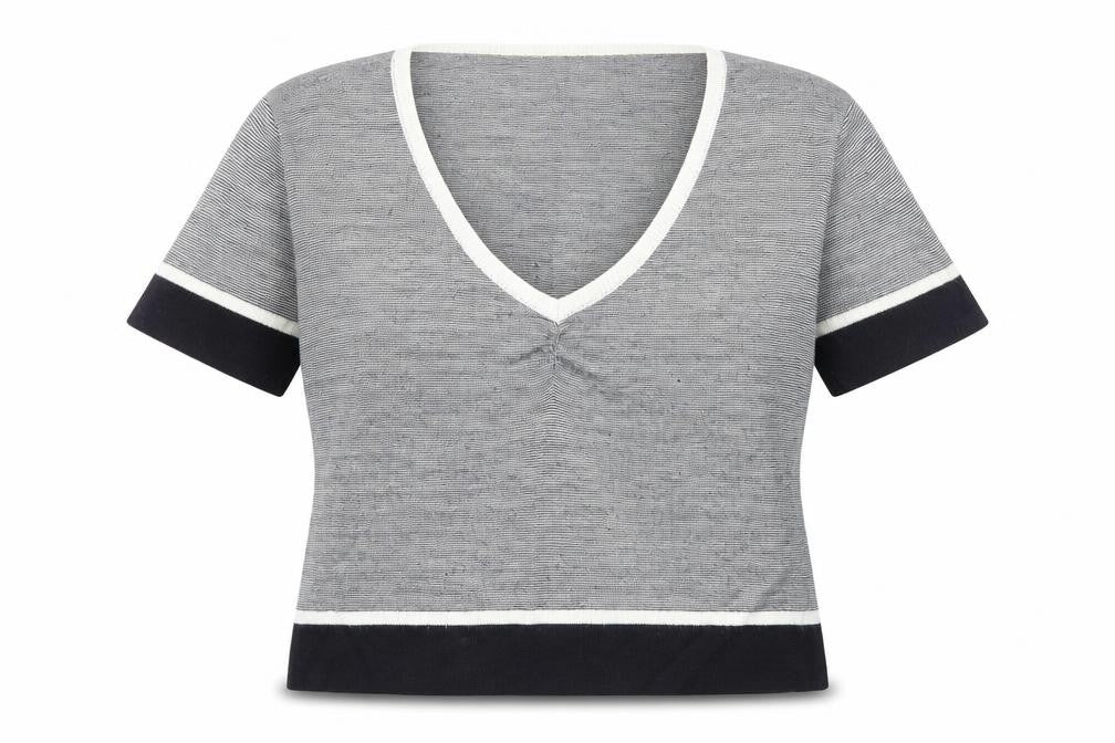 NAF NAF Womens White V-Neck Acrylic Pullover Jumper Size L