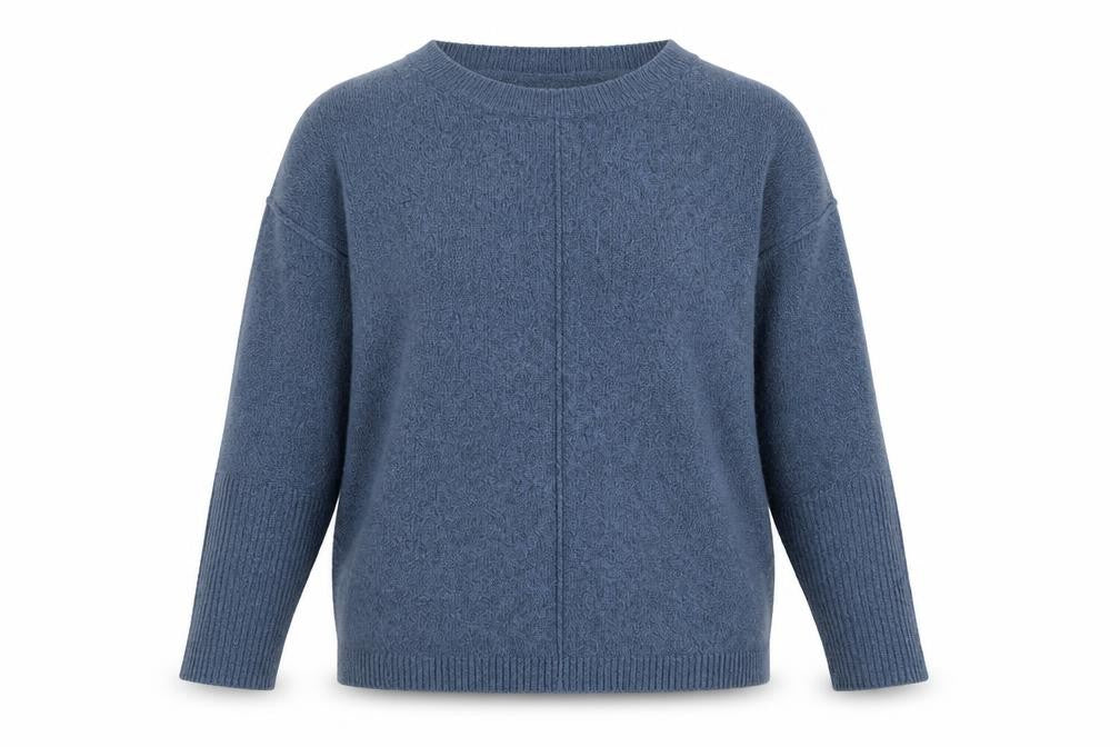 Buffalo Womens Blue Round Neck Acrylic Pullover Jumper Size L