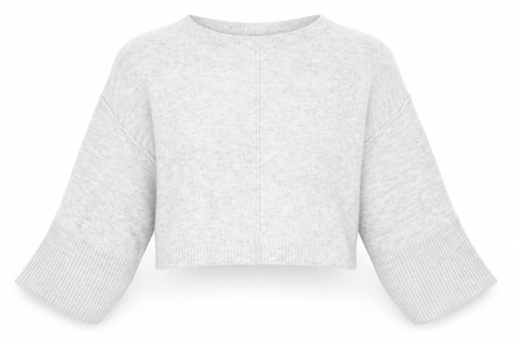 Topshop Womens Grey Round Neck Acrylic Pullover Jumper Size 6