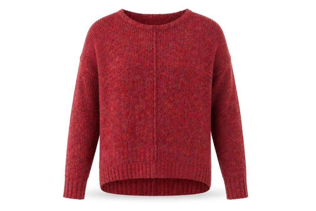 Marks & Spencer Womens Red Boat Neck Polyester Pullover Jumper Size M