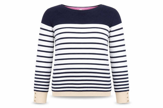 M&Co Womens White Round Neck Polka Dot Viscose Pullover Jumper Size 14