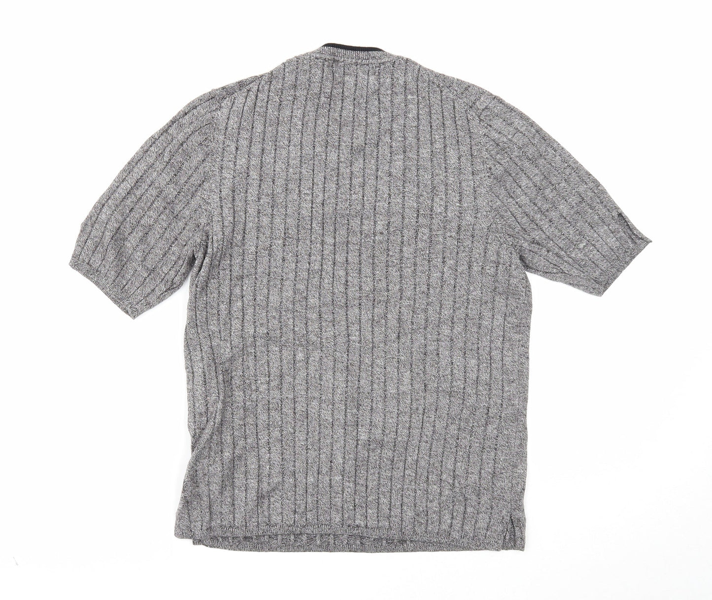 Marks and Spencer Womens Grey Round Neck Viscose Pullover Jumper Size 12