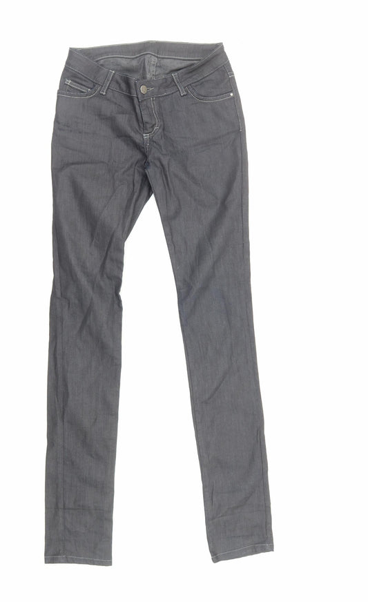 Who is She Womens Black Cotton Skinny Jeans Size 6 L32 in Regular Zip