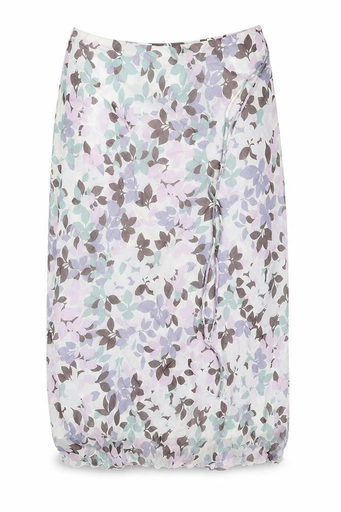 Marks & Spencer Womens Purple Floral Polyester Straight & Pencil Skirt Size 26 in