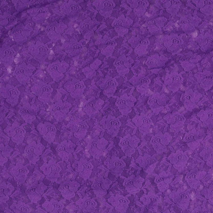 Michele Hope Womens Purple Geometric Nylon Basic Button-Up Size 14 V-Neck