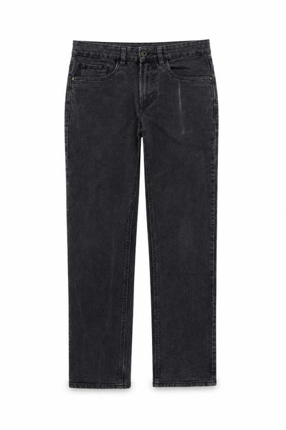 Easy Mens Blue Cotton Straight Jeans Size 30 in L32 in Regular Button
