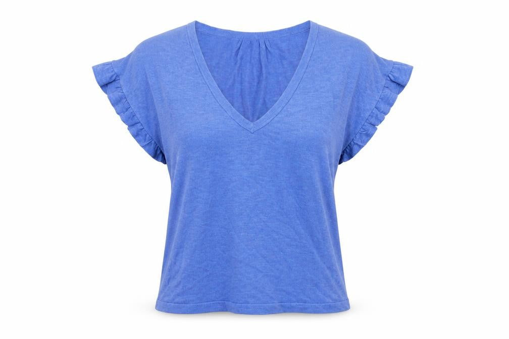 NEXT Womens Blue V-Neck Acrylic Pullover Jumper Size M