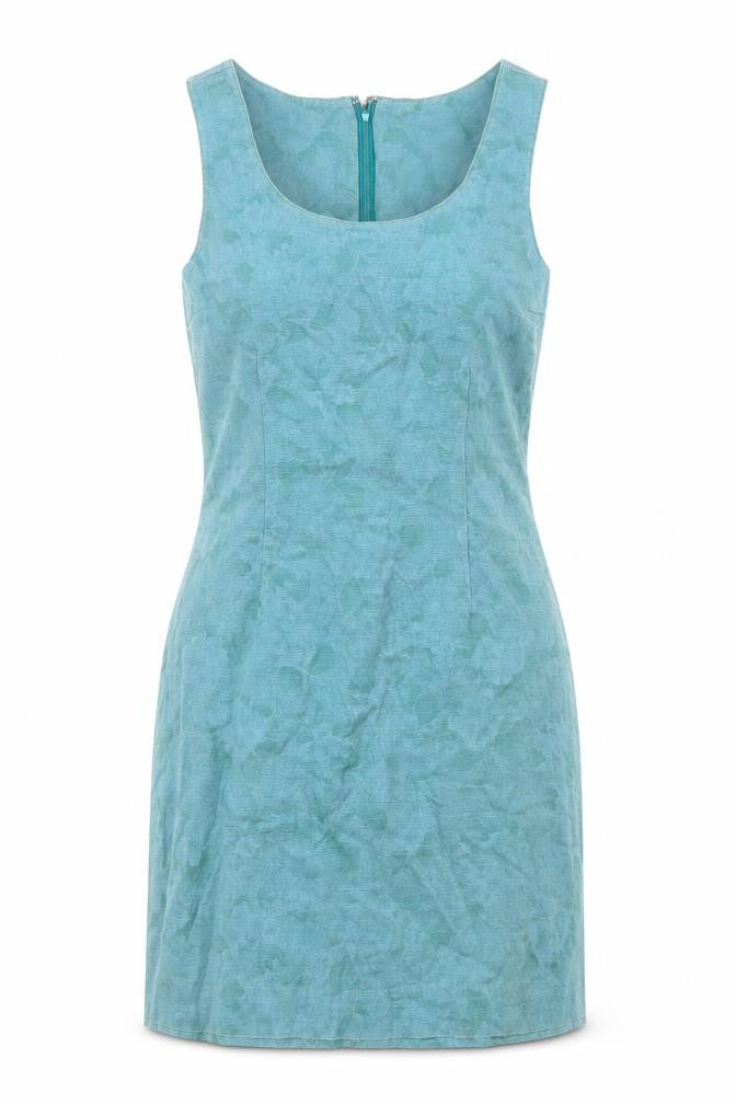 Gap Womens Green Linen Shift Size 4 Scoop Neck Zip