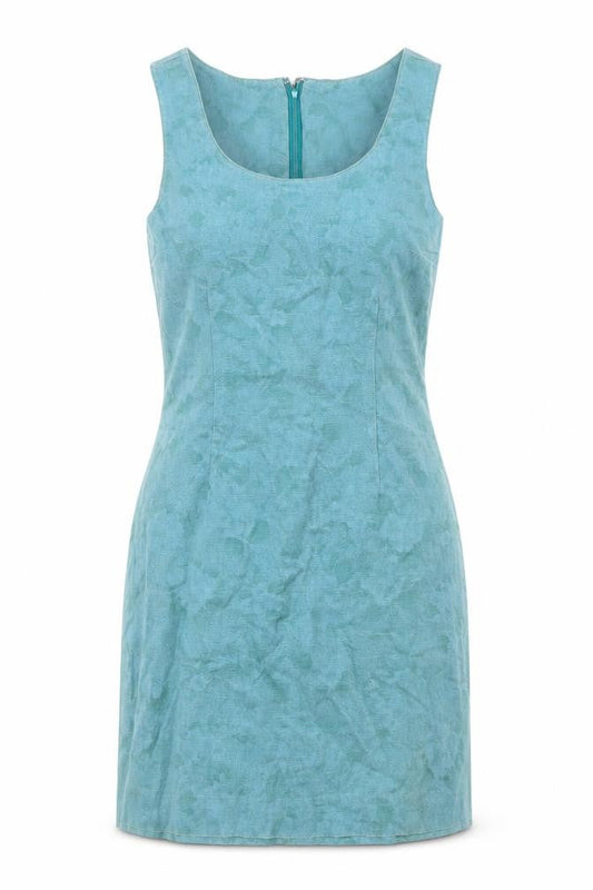 Gap Womens Green Linen Shift Size 4 Scoop Neck Zip