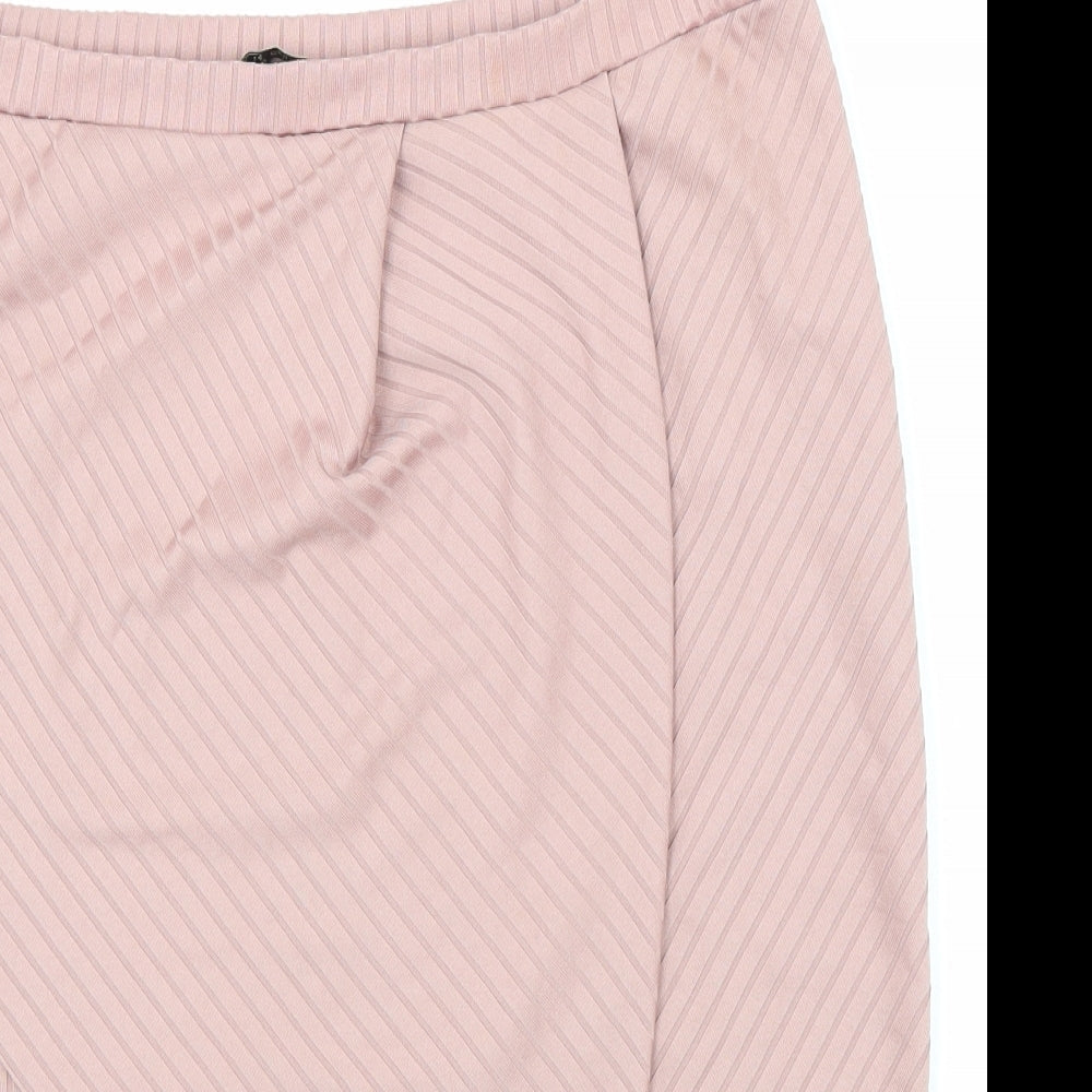 Innocence Womens Pink Polyester Straight & Pencil Skirt Size 14 Hook & Loop