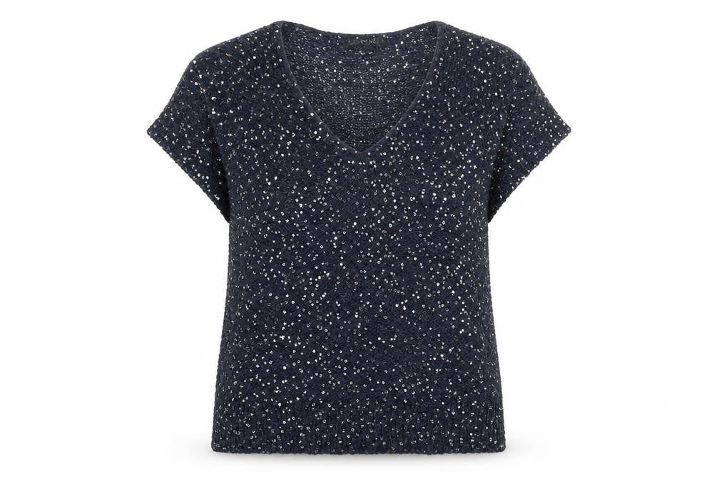 Quiz Womens Blue Scoop Neck Acrylic Pullover Jumper Size S