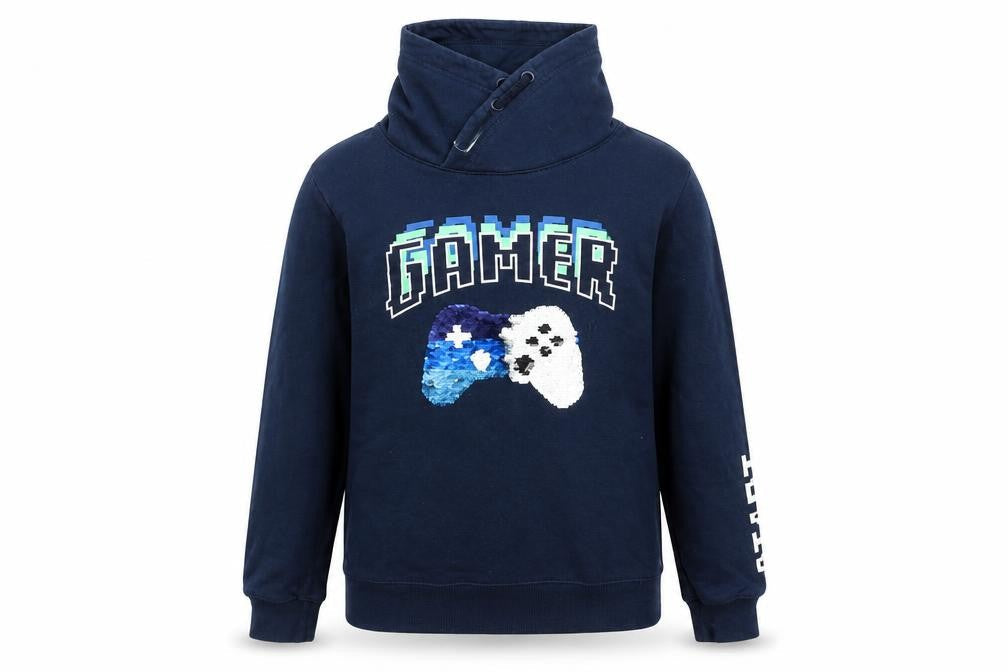 H&M Girls Blue Cotton Pullover Sweatshirt Size 11-12 Years Pullover