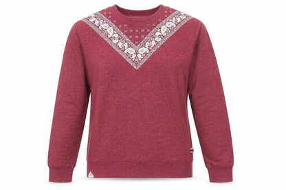 Bellfield Womens Red Cotton Pullover Sweatshirt Size S Pullover