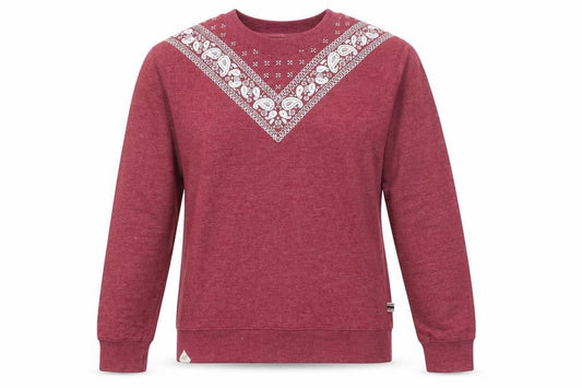 Bellfield Womens Red Cotton Pullover Sweatshirt Size S Pullover
