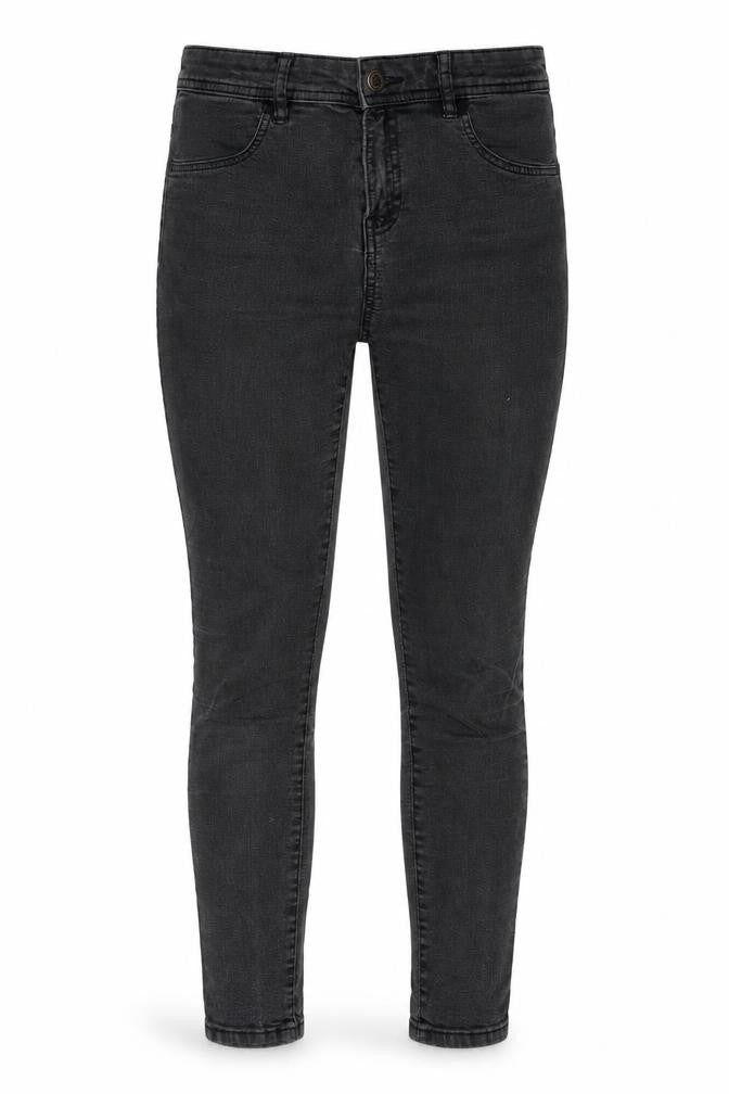 Mango Womens Black Cotton Skinny Jeans Size 6 L26 in Regular Button
